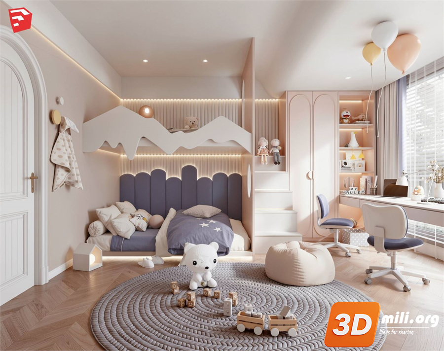 Children Room Scenes Skp FIles 